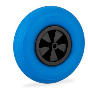 Relaxdays - Wheelbarrow Wheel, 3.50-6, Solid Rubber Plastic Rim, Spare Sack Truck Tyre, Puncture-proof, 100 kg, Blue/Black Relaxdays - Wheelbarrow Wheel, 3.50-6, Solid Rubber Plastic Rim, Spare Sack Truck Tyre, Puncture-proof, 100 kg, Blue/Black