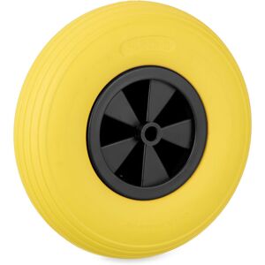 Relaxdays - Wheelbarrow Wheel, 3.50-6, Solid Rubber Plastic Rim, Spare Truck Tyre, Puncture-proof, 100 kg, Yellow/Black Relaxdays - Wheelbarrow Wheel, 3.50-6, Solid Rubber Plastic Rim, Spare Truck Tyre, Puncture-proof, 100 kg, Yellow/Black