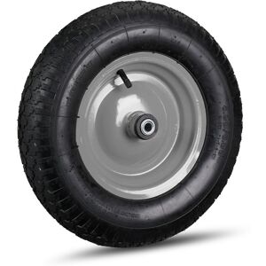 Relaxdays - Wheelbarrow Wheel 4.80 4.00-8, Pneumatic, Steel Rim, 3 Adaptors, Spare Tyre, 120 kg Capacity, Black-Grey Relaxdays - Wheelbarrow Wheel 4.80 4.00-8, Pneumatic, Steel Rim, 3 Adaptors, Spare Tyre, 120 kg Capacity, Black-Grey