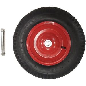 Samuel Alexander Replacement 15" x 3.4" Pneumatic Garden Wheel - Heavy Duty, Red Samuel Alexander Replacement 15" x 3.4" Pneumatic Garden Wheel - Heavy Duty, Red