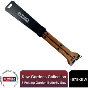 Spear & Jackson Kew Gardens Collection 8" Folding Butterfly Pruning Saw - Japanese Double-Sided Pull Saw for Live, Dead & Fibrous Wood Spear & Jackson Kew Gardens Collection 8" Folding Butterfly Pruning Saw - Japanese Double-Sided Pull Saw for Live, Dead & Fibrous Wood