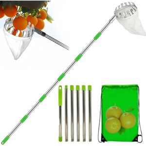 Mumu - Telescopic Fruit Picker, Fruit Picker, 4.2m Fruit Picker with Telescopic Handle, Lightweight Stainless Steel Telescopic Handle Fruit Picker Mumu - Telescopic Fruit Picker, Fruit Picker, 4.2m Fruit Picker with Telescopic Handle, Lightweight Stainless Steel Telescopic Handle Fruit Picker