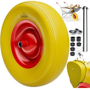 Deuba - gardebruk® Replacement Wheelbarrow Wheel with Solid Rubber Tyre 4.80/4.00-8 15' 390mm Diameter 4PR Axle Steel Rim Puncture Proof Durable Deuba - gardebruk® Replacement Wheelbarrow Wheel with Solid Rubber Tyre 4.80/4.00-8 15' 390mm Diameter 4PR Axle Steel Rim Puncture Proof Durable