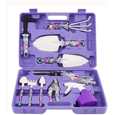 ODIPIE 10-Piece Gardening Tool Kit, Gift Set, Ergonomic Handle with Rustproof Storage Case, Trowel, Rake, Weeder, Shears, Sprayer, Shovel ODIPIE 10-Piece Gardening Tool Kit, Gift Set, Ergonomic Handle with Rustproof Storage Case, Trowel, Rake, Weeder, Shears, Sprayer, Shovel