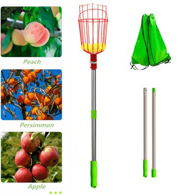 FULEADTURE 1.6 meter tall fruit picker, fruit pole with basket, fruit picking tools, garden tools. FULEADTURE 1.6 meter tall fruit picker, fruit pole with basket, fruit picking tools, garden tools.