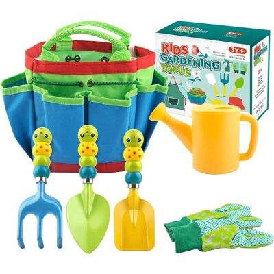 Héloise - 6 Pieces Kids Gardening Tools, Kids Gardening Tools, Kids Garden Toy with Watering Can, Gloves, Rake, Shovel, Gardening Tool Set Kids Héloise - 6 Pieces Kids Gardening Tools, Kids Gardening Tools, Kids Garden Toy with Watering Can, Gloves, Rake, Shovel, Gardening Tool Set Kids