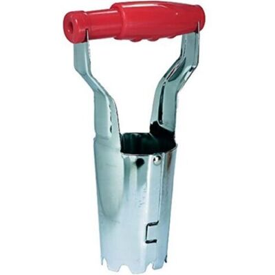 MCBOSON Automatic bulb planter, transplanter for vegetable and flower seedlings, agricultural seedling planting tool, plastic handle, red MCBOSON Automatic bulb planter, transplanter for vegetable and flower seedlings, agricultural seedling planting tool, plastic handle, red
