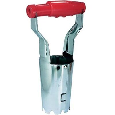 Automatic bulb planter, vegetable and flower seedling transplanter, agricultural seedling planting tool, plastic handle, red Automatic bulb planter, vegetable and flower seedling transplanter, agricultural seedling planting tool, plastic handle, red