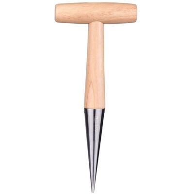 Linghhang - Bulb Planter with Steel Tip 27cm - Hand Planter with Strong Wooden Handle - Gardening Tool for Adults Linghhang - Bulb Planter with Steel Tip 27cm - Hand Planter with Strong Wooden Handle - Gardening Tool for Adults
