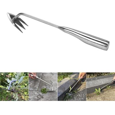 1PCS Stainless Steel Manual Weeder, 34.5cm, Weeding Rake, Manual Weeders, Garden Tools, Gardening Tools - Csparkv 1PCS Stainless Steel Manual Weeder, 34.5cm, Weeding Rake, Manual Weeders, Garden Tools, Gardening Tools - Csparkv
