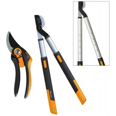 Fiskars - 112500 SmartFit Telescopic Lopper L86 1013564 & 111610 Bypass Pruner Fiskars - 112500 SmartFit Telescopic Lopper L86 1013564 & 111610 Bypass Pruner