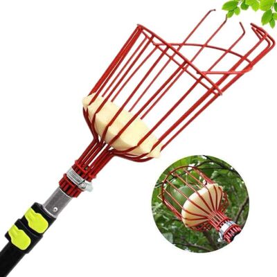 ANPVIZ Fruit picker harvesting tool, for picking tall fruits, pole not included, red ANPVIZ Fruit picker harvesting tool, for picking tall fruits, pole not included, red