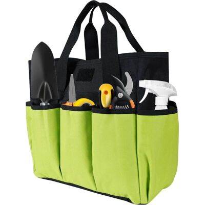 GROOFOO Garden Tool Bag, 8 Pockets Gardening Bag, Heavy Duty Oxford Garden Tote Caddy (Tools NOT Included), 12" x 12" x 6" GROOFOO Garden Tool Bag, 8 Pockets Gardening Bag, Heavy Duty Oxford Garden Tote Caddy (Tools NOT Included), 12" x 12" x 6"