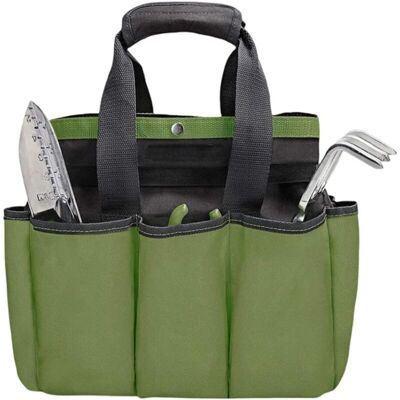 GROOFOO Garden Tool Bag, 8 Pockets Gardening Bag, Heavy Duty Oxford Garden Tote Caddy (Tools NOT Included), 12" x 12" x 6" GROOFOO Garden Tool Bag, 8 Pockets Gardening Bag, Heavy Duty Oxford Garden Tote Caddy (Tools NOT Included), 12" x 12" x 6"