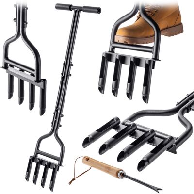 KADAX manual pipe garden aerator, 92 x 20 cm, black KADAX manual pipe garden aerator, 92 x 20 cm, black