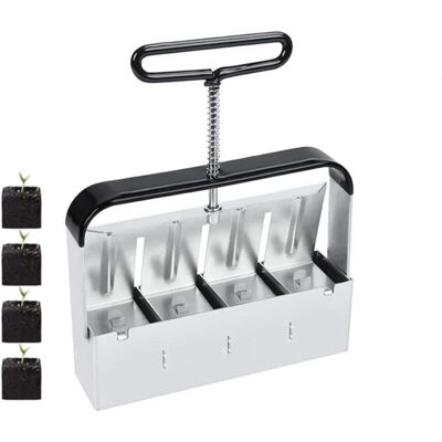 Manual Soil Blocker Tool - 2 Inch Soil Blocker Garden Tool with Non-Slip Handle, Seedling Soil Press, Comfortable for Planting, Transplanting, Manual Soil Blocker Tool - 2 Inch Soil Blocker Garden Tool with Non-Slip Handle, Seedling Soil Press, Comfortable for Planting, Transplanting,