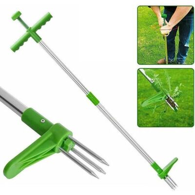 SNQ Manual Weed Killer, Vertical Weed Killer, Long Adjustable Handle, Tool for Removing Weed Roots, Garden Weeds, Lawn SNQ Manual Weed Killer, Vertical Weed Killer, Long Adjustable Handle, Tool for Removing Weed Roots, Garden Weeds, Lawn