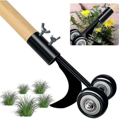 TORMATOR Manual weeding tool, manual weeder with wheels, for cleaning between stone slab patios and lawns. TORMATOR Manual weeding tool, manual weeder with wheels, for cleaning between stone slab patios and lawns.