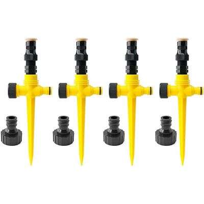 XVX Adjustable 360° Rotating Sprinkler System For Lawn And Garden – 4 Pieces With Multifunctional Tandem Connector XVX Adjustable 360° Rotating Sprinkler System For Lawn And Garden – 4 Pieces With Multifunctional Tandem Connector