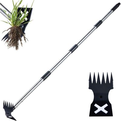 OEM 152 Cm (60 Inch) Long-handled Manual Weeder, 2-in-1: Weeding Rake And Garden Hoe. Robust Tool For Removing Weeds In The Yard, Lawn, Patio And Garden. OEM 152 Cm (60 Inch) Long-handled Manual Weeder, 2-in-1: Weeding Rake And Garden Hoe. Robust Tool For Removing Weeds In The Yard, Lawn, Patio And Garden.