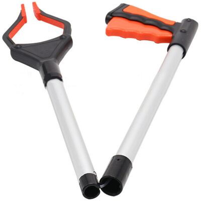 OEM 80cm Folding Grabber, 32-inch Extendable Garden Waste Collector, 90° Rotating Head, Non-slip Jaw, Aluminum Tubes, Comfortable Rubber Handle (oran) OEM 80cm Folding Grabber, 32-inch Extendable Garden Waste Collector, 90° Rotating Head, Non-slip Jaw, Aluminum Tubes, Comfortable Rubber Handle (oran)