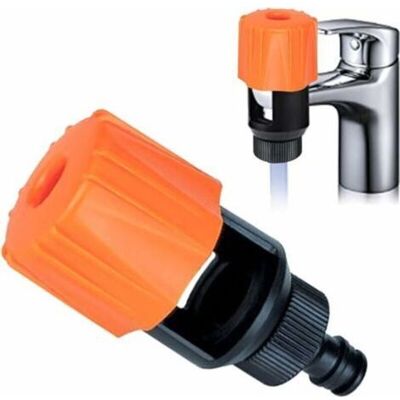 OEM Ahlsen – Universal Kitchen/bathroom Tap To Garden Hose Adapter – Metal Finish – Max Flow Rate 30 Mm – Hozelock Compatible OEM Ahlsen – Universal Kitchen/bathroom Tap To Garden Hose Adapter – Metal Finish – Max Flow Rate 30 Mm – Hozelock Compatible