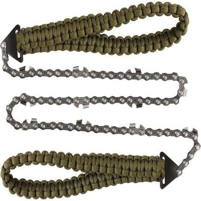 SIOKS Portable Pocket Chainsaw With Paracord Handle, 65cm Fine-tooth Hand Saw, Manual Branch Saw, Survival Gear, Folding Chainsaw, Garden Tools SIOKS Portable Pocket Chainsaw With Paracord Handle, 65cm Fine-tooth Hand Saw, Manual Branch Saw, Survival Gear, Folding Chainsaw, Garden Tools