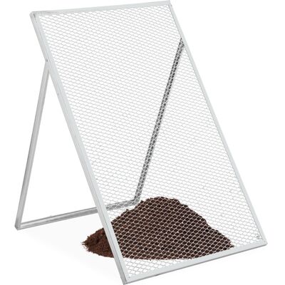 Relaxdays Tierra Garden Sieve - Metal Galvanized, 100x60 cm, 15x30 mm Mesh, Compost Screen Relaxdays Tierra Garden Sieve - Metal Galvanized, 100x60 cm, 15x30 mm Mesh, Compost Screen