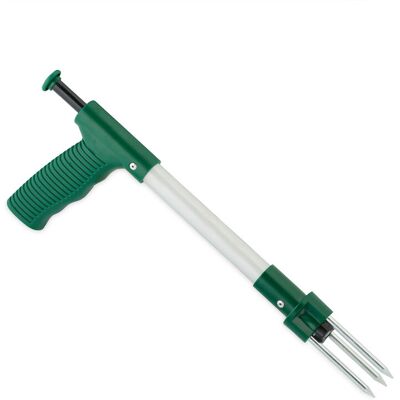 Relaxdays Weed Puller - Manual Garden Tool, 37 cm, Green Silver Relaxdays Weed Puller - Manual Garden Tool, 37 cm, Green Silver
