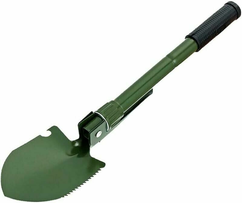 DEWDAT Camping Shovel, Folding Shovel, Mini Portable Military Survival Shovel with Pickaxe/Hoe/Saw/Opener/Compass, Multifunctional Tool for Camping,