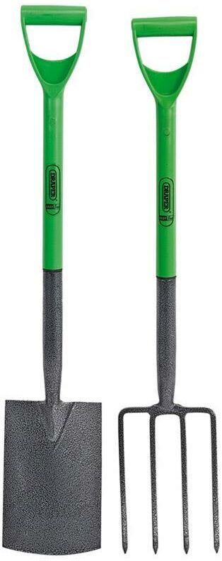 Draper Tools - Draper 16566 Gardening Spade & Fork Set Garden Digging Set Carbon Steel Shovel