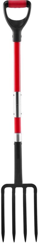 Mophorn - 4-Tine Garden Fork with Fiberglass Handle, 45-Inch Heavy-Duty Digging Tool, Y-Grip Design, Forged Steel Spading Fork for Hay, Compost,