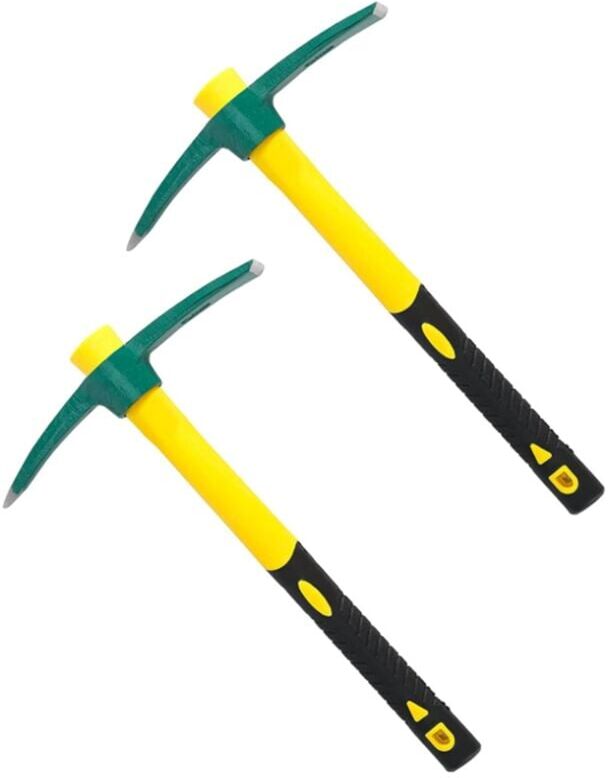 Tlily - Pickaxe Mattock Hoe Heavy Duty Gardening Hand Pick, Pick Ax Tool for Digging Weeding Exploration Camping