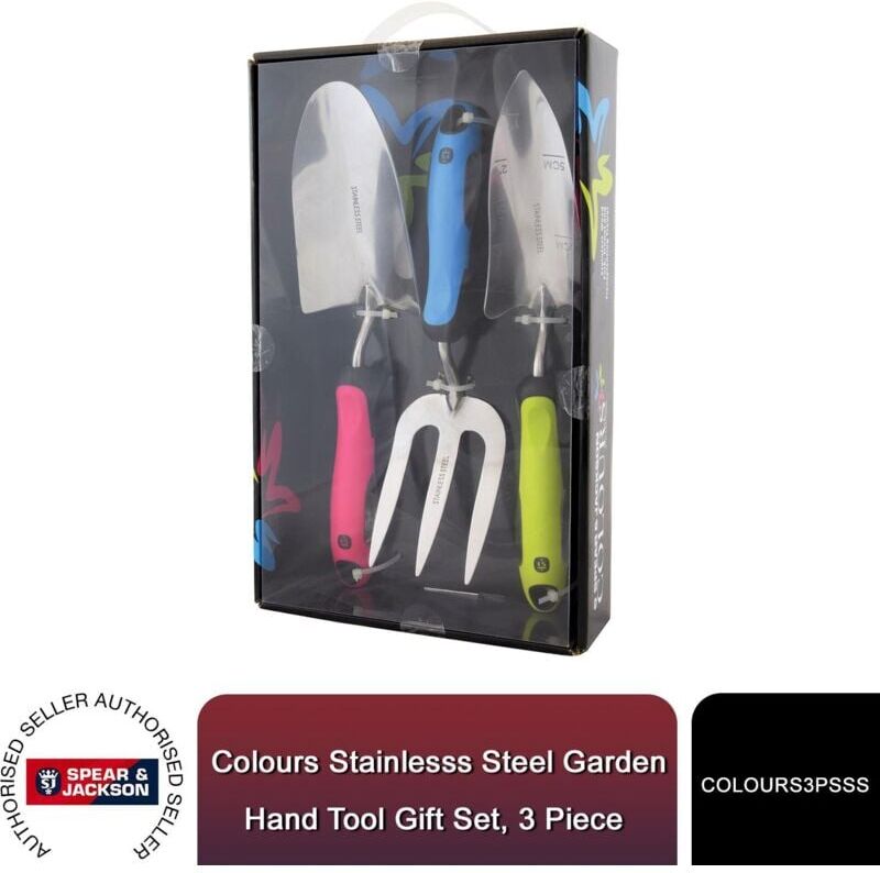 Spear & Jackson COLOURS3PSSS Colours 3pc Stainless Steel Garden Hand Tool Gift Set