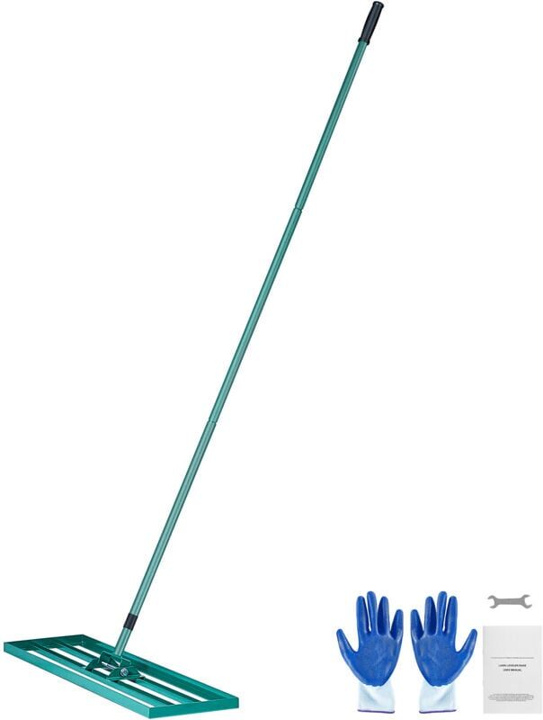 Lawn Leveling Rake 48'x10', Heavy-Duty Yard Leveler with 78' Steel Handle, Garden & Golf Lawn Tool - Mophorn