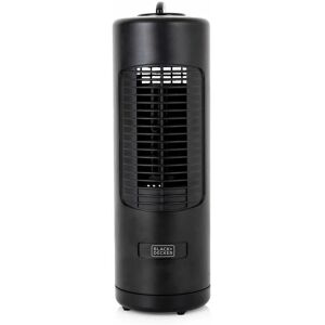 BLACK+ DE BLACK+DECKER BXFT50003GB Low Noise Mini Tower Fan with 2 Speeds, 12 Inch, 18W, Black