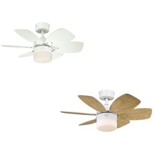 Westinghouse - Ceiling fan Flora Royale White 76cm / 30 with light