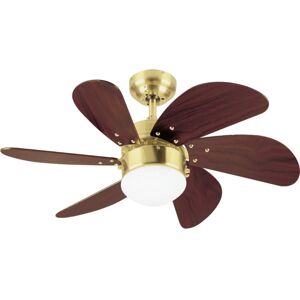 Westinghouse - Ceiling Fan Turbo Swirl Brass 76cm / 30 with Light