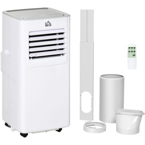 HOMCOM 7000 BTU Mobile Air Conditioner Indoor Portable AC Unit w/ RC, White - White