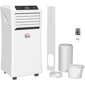 Homcom - 9000BTU/10000BTU Mobile Air Conditioner w/ rc Cooling Sleeping Mode Portable White 10000BTU - White