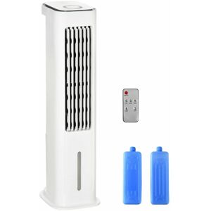 Homcom - Evaporative Air Cooler with Timer, Oscillating, Ice Cooling Tower Fan - White