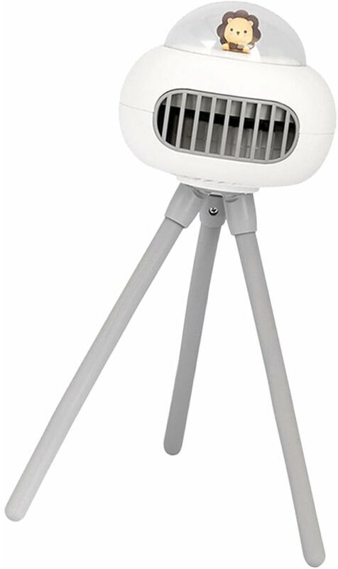 Fan (White) for Stroller , Personal Cooling Fan ,Rechargeable Portable Cooling Fan, Mini Desk Fan for Strollers, Desk, Car Seats - White - Norcks