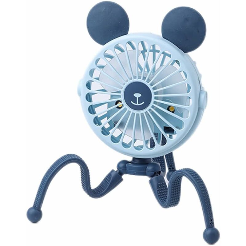 Stroller Fan, Portable Fan usb Baby Stroller Fan Clip on Fan Mini Fan for Baby Stroller,Blue - Blue - Norcks