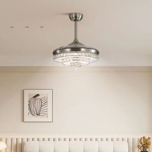 Warmiehomy - 42 Inch Acrylic Ceiling Fan Light with Retracted Blades