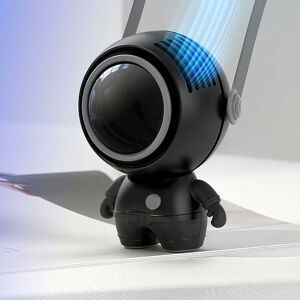 TINOR Astronaut Fan, Mini Portable Bladeless Fan, USB Charging, 360° Adjustable Air Outlet, Cool Decoration for Outdoor Sports (Black Astronaut Fan)