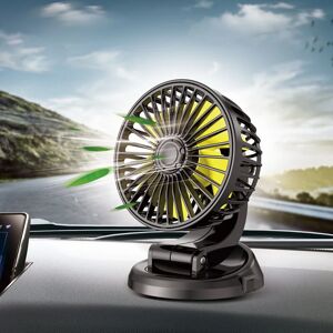 AOUGO Battery Operated Fan, 12V Cigarette Lighter Mini Fan Clamp Car Cooling Fan for Dashboard Desk Fan Suction Cup Fan