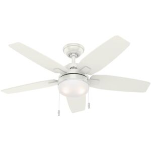 HUNTER FANS Ceiling Fan Arcot White with Lights & Pull Cords