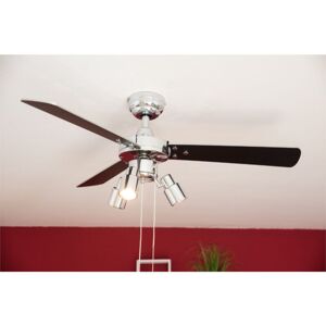 Aireryder - Ceiling Fan Cyrus Chrome with Lights & Pull Cords