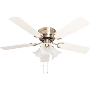 PEPEO Ceiling fan Kisa Deluxe ab White / Maple with lights