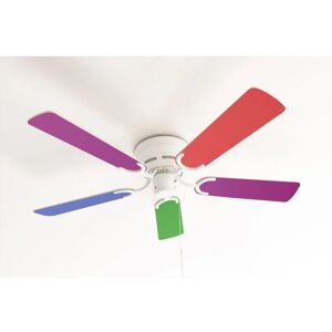 PEPEO Ceiling fan Kisa Multicolor / White